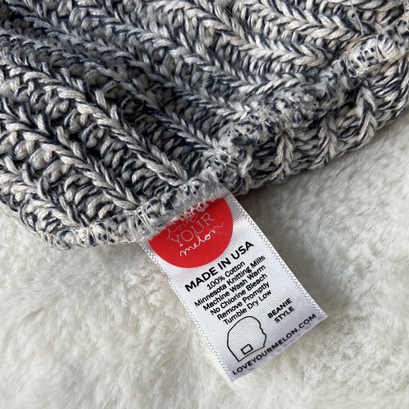 Love your Melon slouchy beanie B&W - Picture 4 of 4